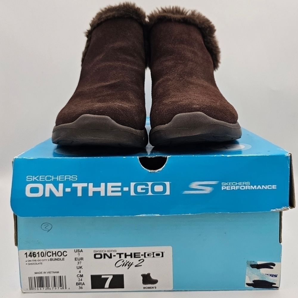 SKECHERS On the Go chocolate bootie size 7 - Picture 4 of 9